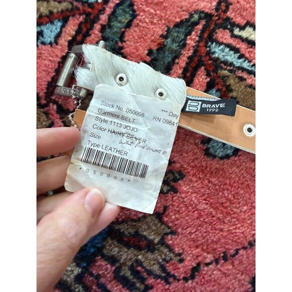 NWT Brave JOJO Leather Horsehair Belt M 34-38  Anthropologie Western Italy main image 5